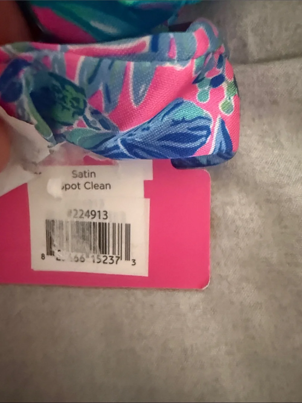 Lilly Pulitzer Bright Turquoise & Pink Patterned Scrunchie Duo